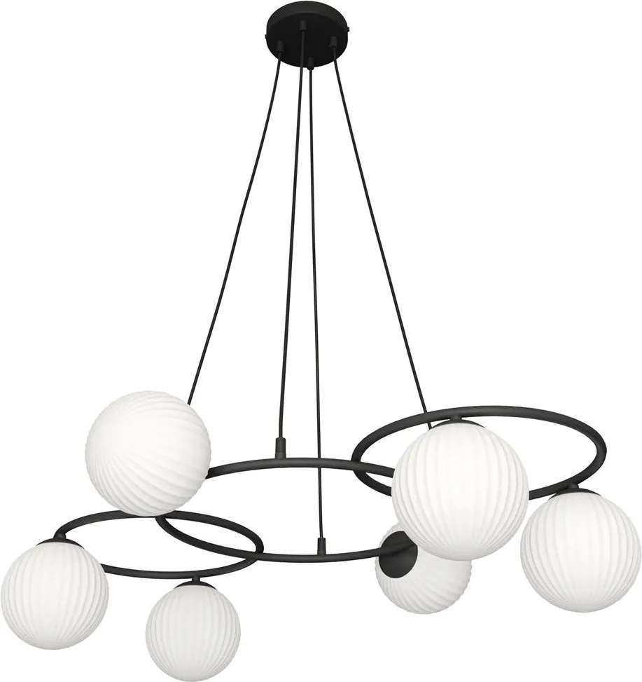 Emibig modern függeszték libra fehér fekete emi1379/6