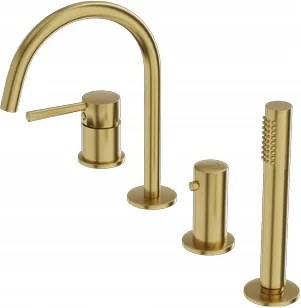 Kádtöltő Csaptelep 4 lyukú Orion Brushed Gold Elegancia és Stílus