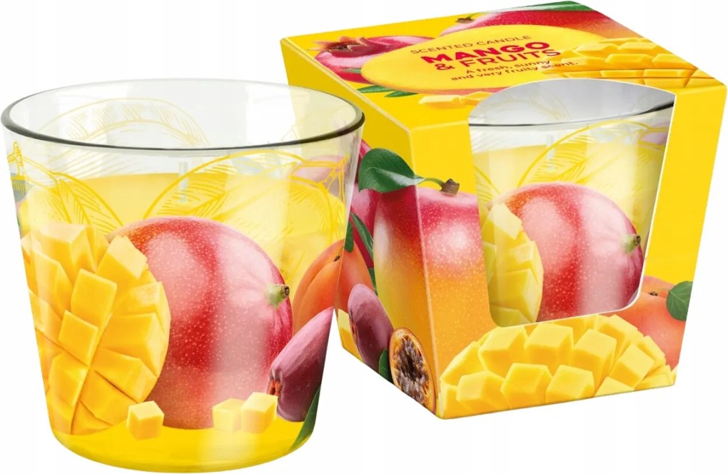 Mango &amp; Fruits Gyümölcsös paraffin illatgyertya Bartek Candles