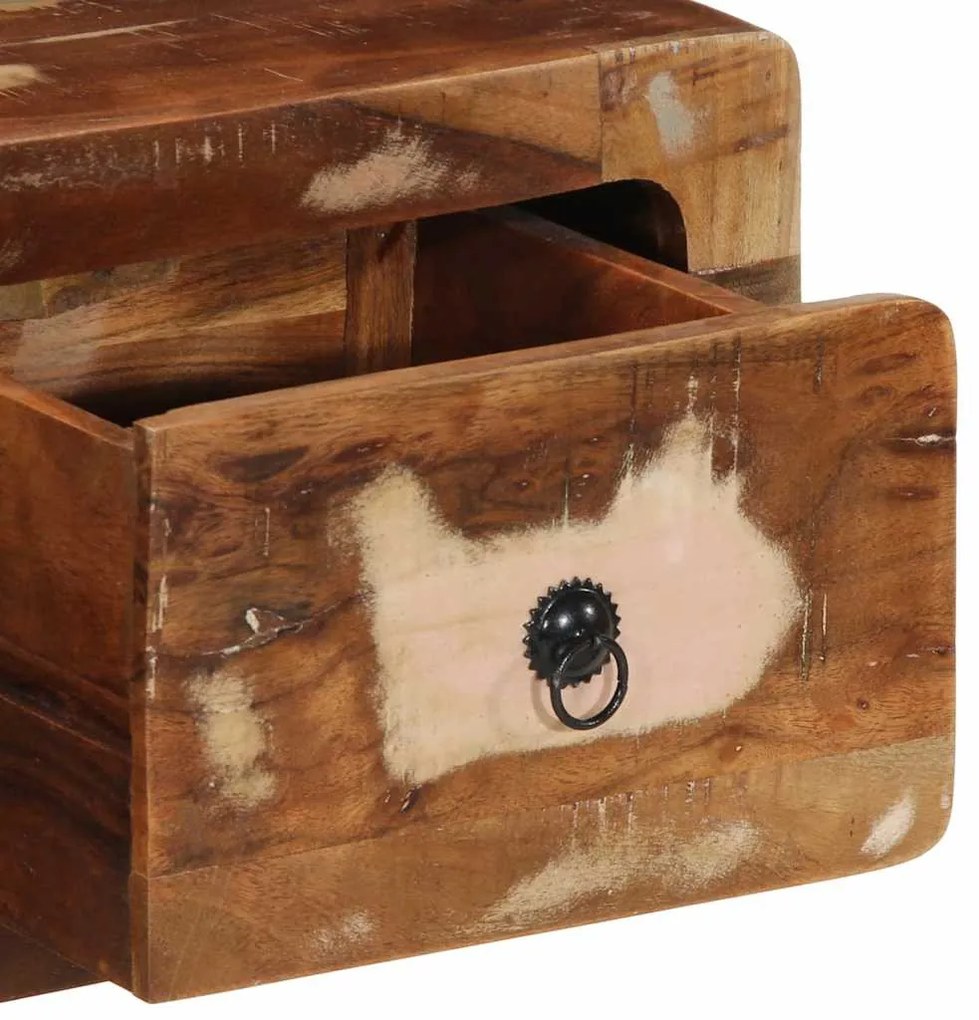 tömör újrahasznosított falra szerelhető TV-szekrény 100x32x25cm