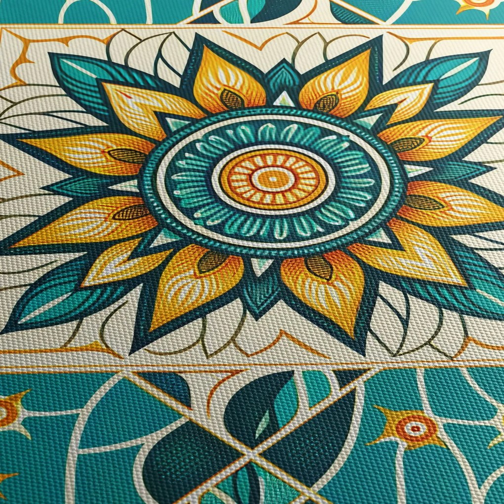 Kép - Türkiz minta (150x105 cm)