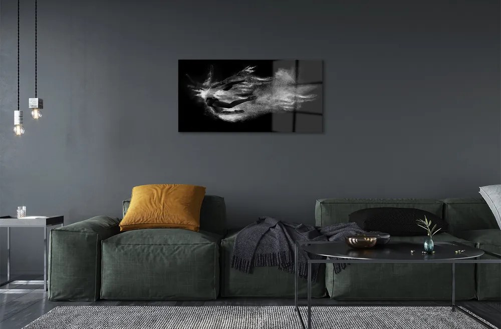 Akrilkép Nő balett füst szürke háttér 100x50 cm