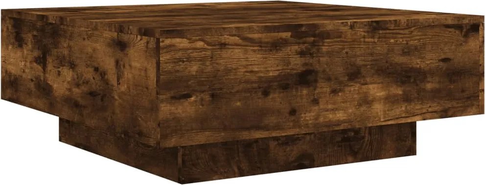 vidaXL füstös tölgy színű szerelt fa dohányzóasztal 80 x 80 x 31 cm
