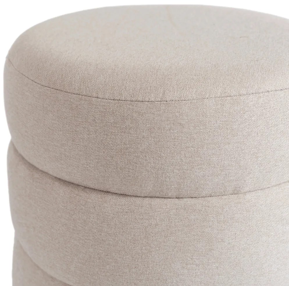 Bézs kárpitozott puff AURA