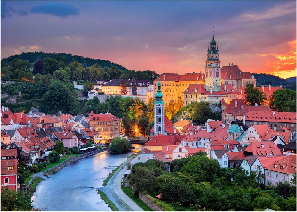Kép - Český Krumlov (üvegen) (70x50 cm)