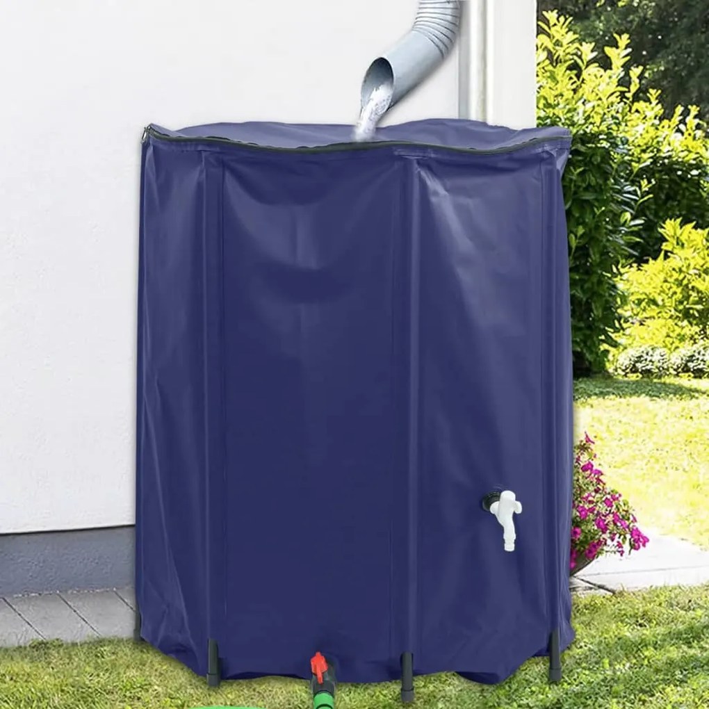 összecsukható PVC víztartály csappal 1250 L