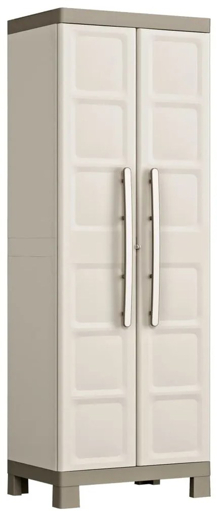 Keter Excellence bézs és tópszínű tárolószekrény polcokkal 182 cm
