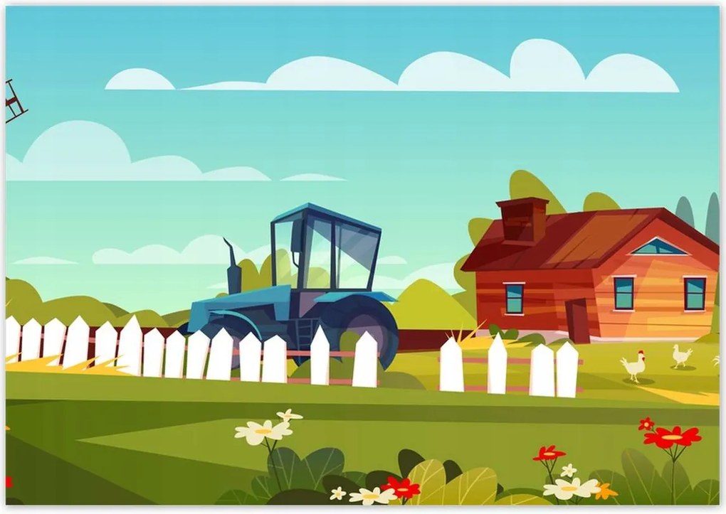 Poszterek 100x70 Farm Gyerekszoba