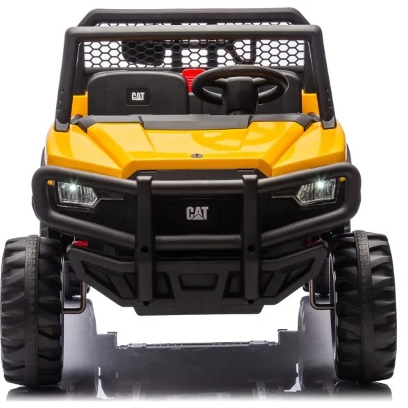 Elektromos CAT autó 60W/7500 mAh sárga/fekete + távirányító