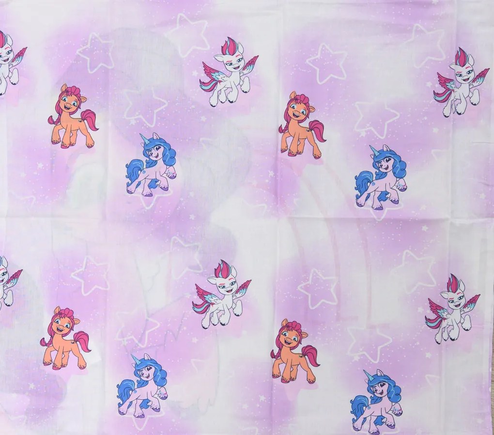 Gyermek pamut ágynemű MY LITTLE PONY STARS fehér Ágyneműhuzat mérete: 60 x 70 cm | 140 x 200 cm
