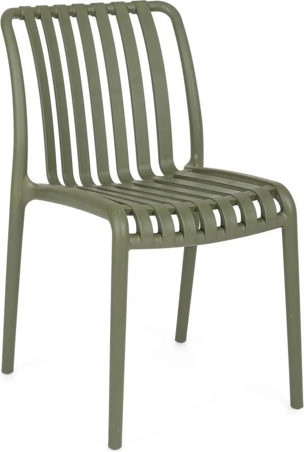 Zöld műanyag kerti szék Billie – Bizzotto