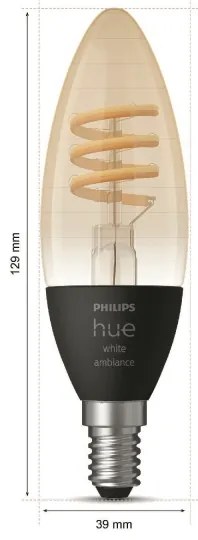 LED Dimmelhető izzó Philips Hue WHITE AMBIANCE E14/4,6W/230V 2200-4500K