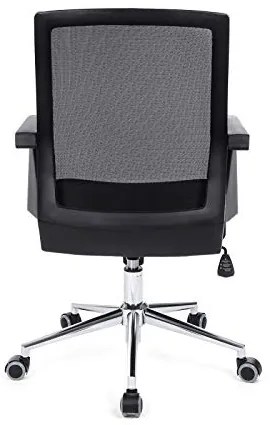Irodai ergonomikus szék kartámasszal, fekete