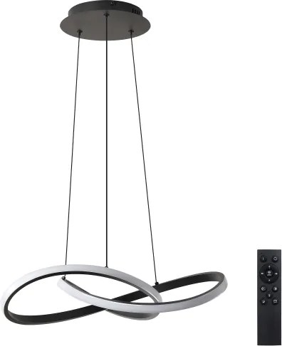 Brilagi - LED dimmelhető kábeles csillár INFINITY LED/55W/230V 50x50 cm fekete + távirányító
