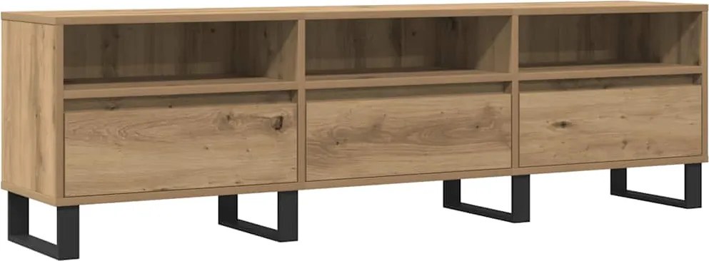 vidaXL kézműves tölgy színű szerelt fa TV-szekrény 150 x 30 x 44,5 cm