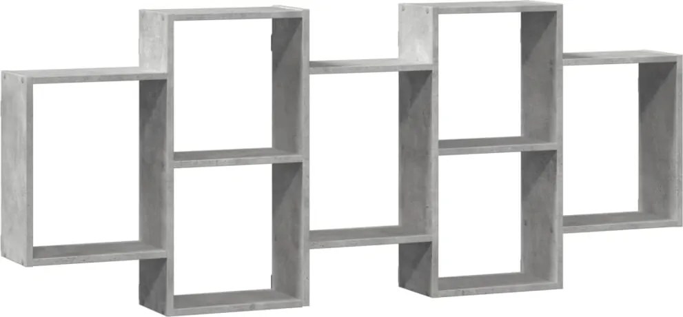 vidaXL betonszürke szerelt fa fali polc 159 x 18 x 65 cm