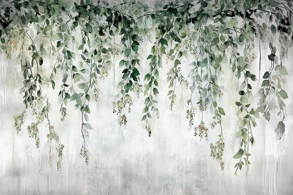 Fotótapéta Flizelina Növény Zöld Borostyán Levelek Ágak 208x146 ragasztó