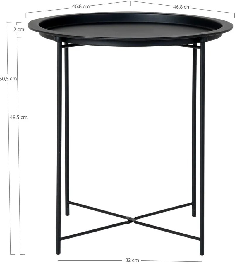 Fém kerek tárolóasztal ø 47 cm Bastia – House Nordic