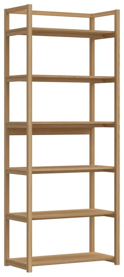 Natúr színű könyvespolc tölgyfa dekorral 80x199x40 cm Ludza – Actona