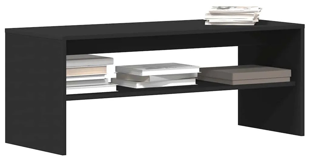 fekete forgácslap TV-szekrény 100 x 40 x 40 cm