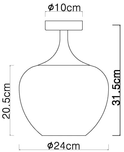 Globo 15548DG - Mennyezeti lámpa MAXY 1xE27/40W/230V réz