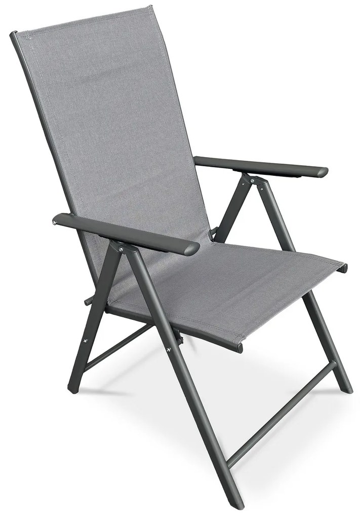 Autronic Kerti szék, fém, textil, szürke, AZC-S1116 GREY
