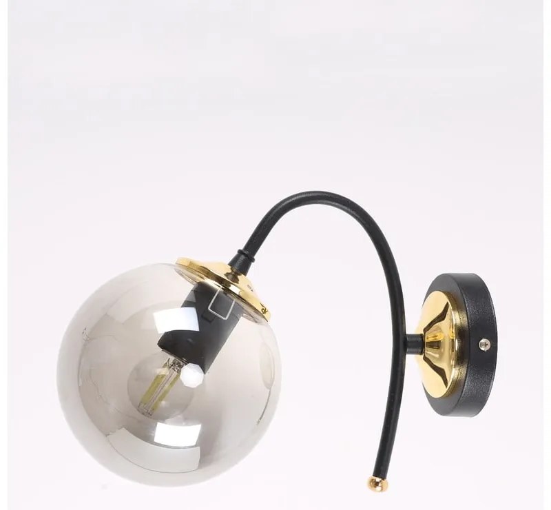 Fekete-szürke fali lámpa ø 15 cm Yoyo – Squid Lighting