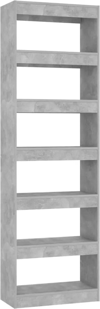 vidaXL betonszürke könyvszekrény/térelválasztó 60 x 30 x 198 cm