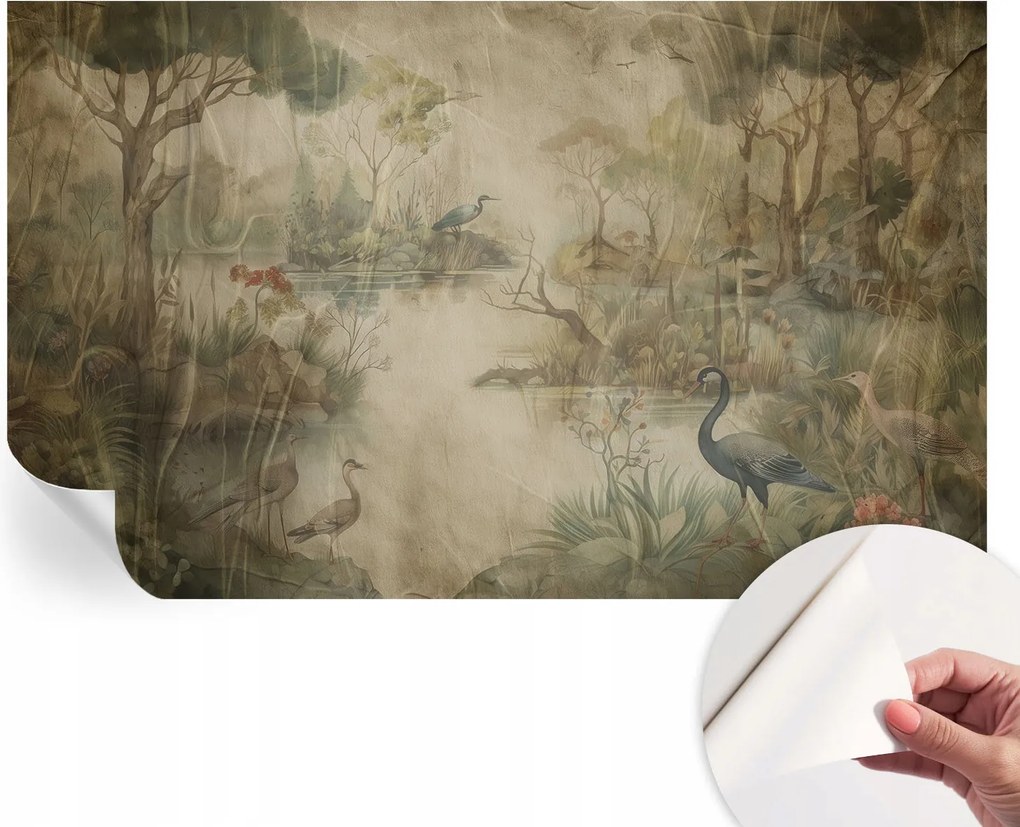 Öntapadós Dekoratív Fotótapéta Hálószobába Erdei jelenet 416x254 cm