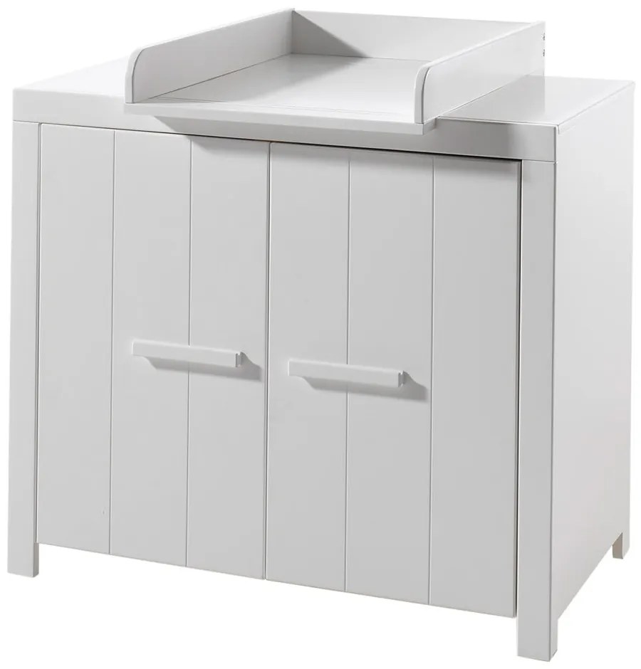 Fehér borovi fenyő alacsony gyerek komód pelenkázó feltéttel 100x96 cm ERIK – Vipack