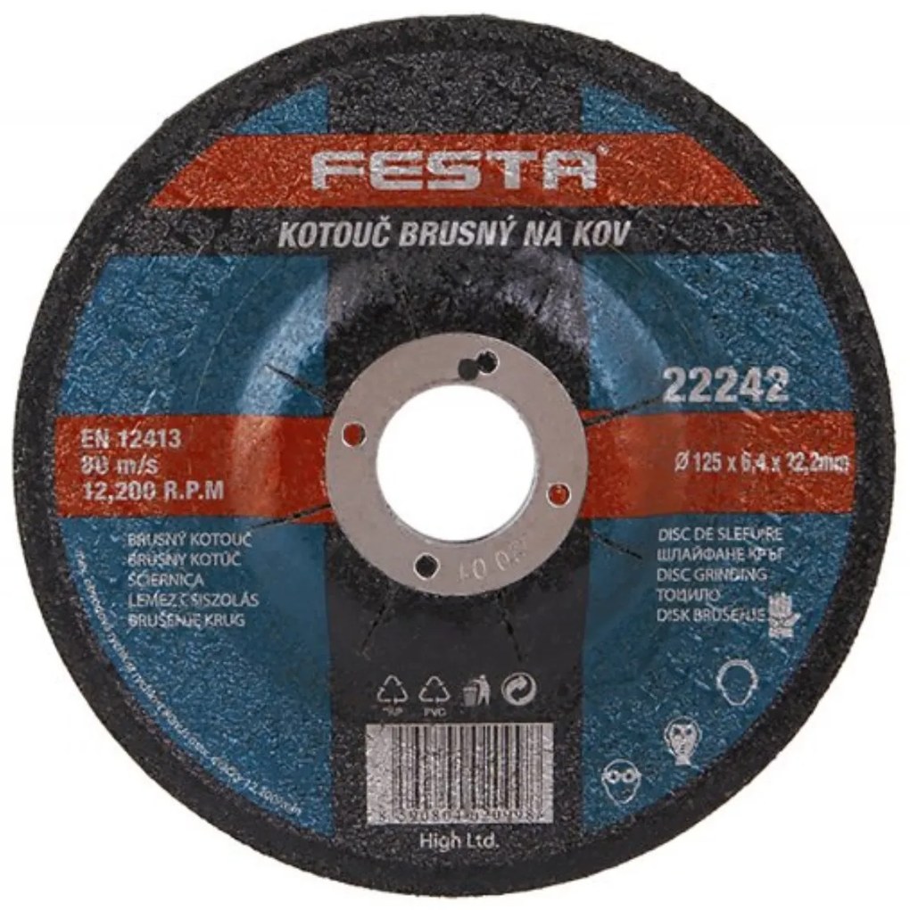 Fém csiszolótárcsa 125 mm FESTA