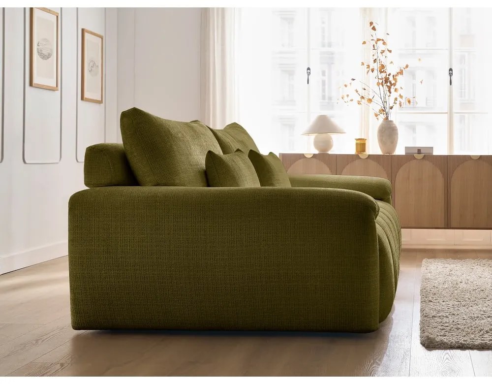 Zöld zsenília kanapé 264 cm Ivane – Bobochic Paris