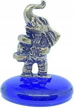 Fém Figura Szerencse Elefánt Erőnléti Színes Kő
