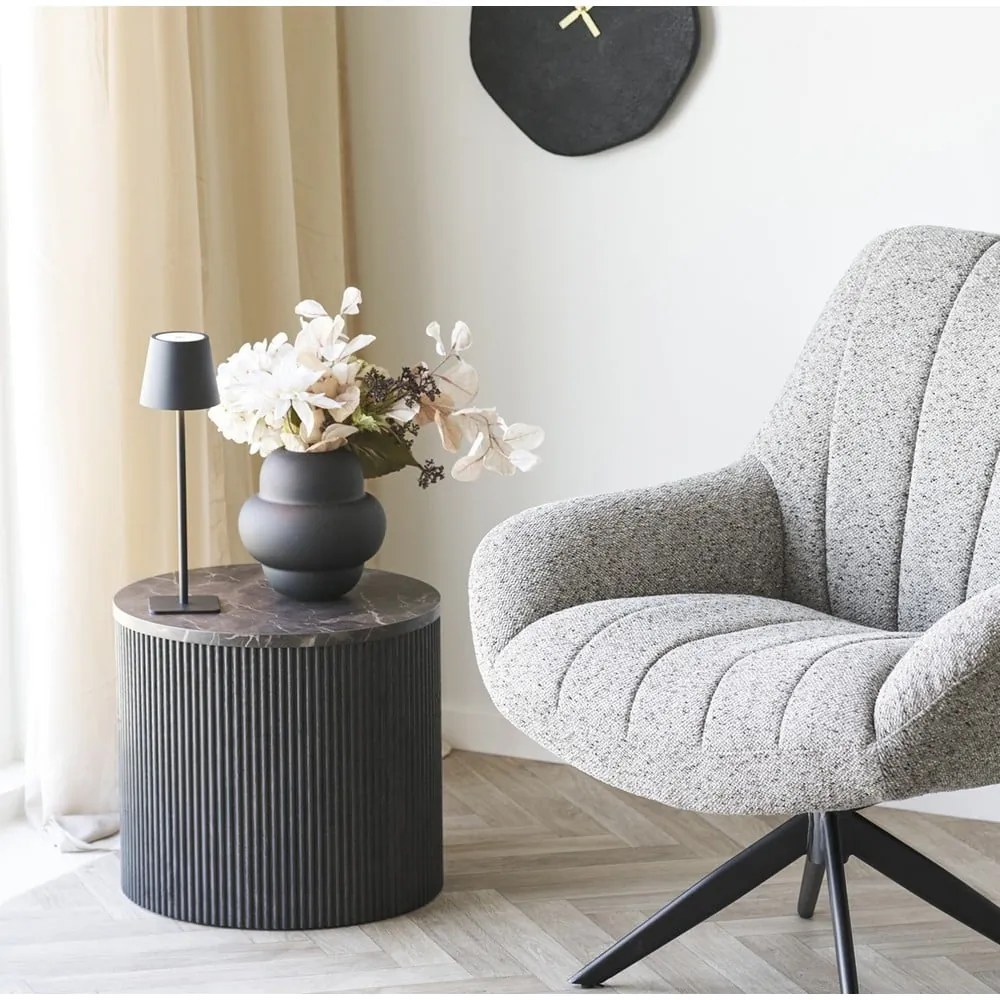 Fekete üveg váza (magasság 20 cm) Vera – House Nordic