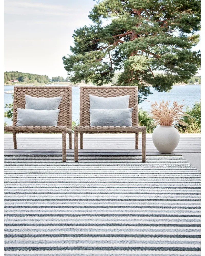 Zöld-krémszínű kültéri-beltéri szőnyeg 70x120 cm Teo Sage – Pappelina