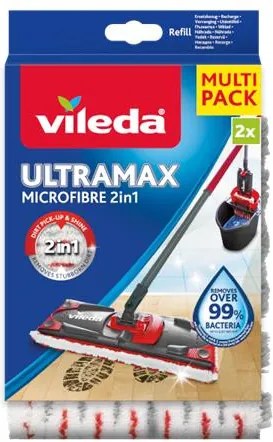 Lapos felmosó utántöltő, 2in1, VILEDA Ultramax, fehér-piros (KHTV88)