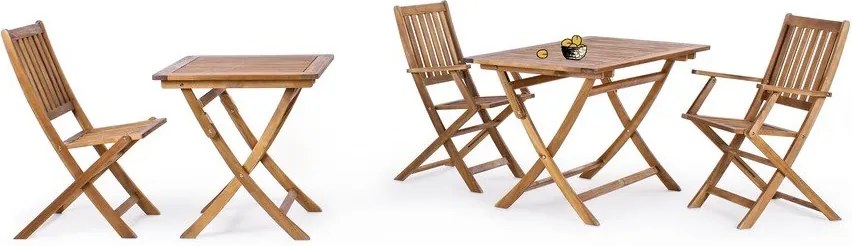 Akácfa kerti kisasztal 70x70 cm Noemi – Bizzotto