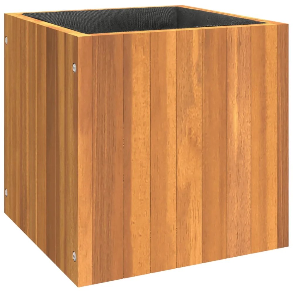 tömör akácfa kerti virágtartó 35 x 35 x 35 cm
