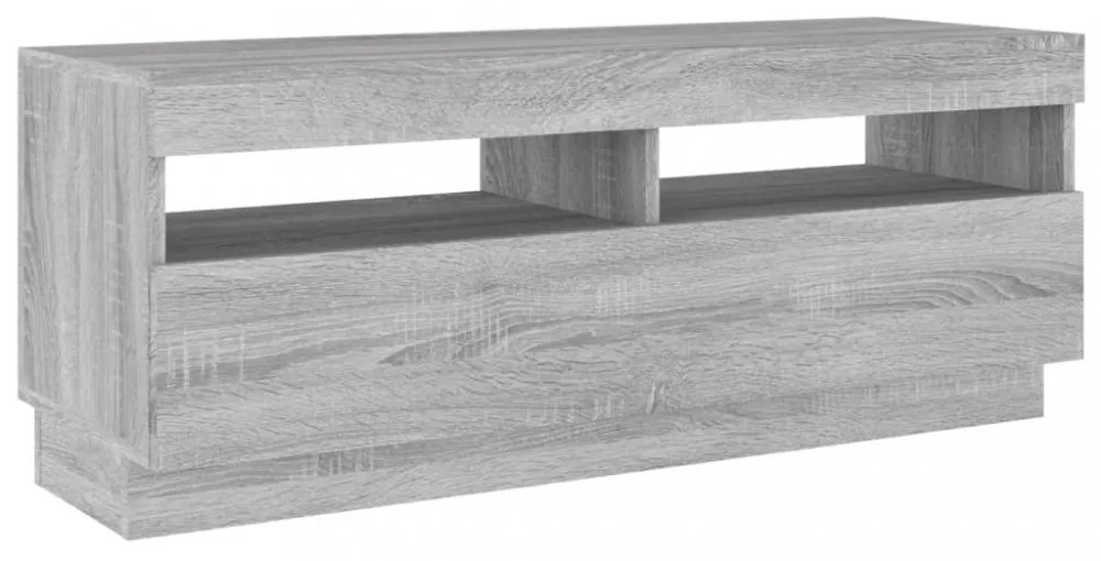 szürke sonoma TV-szekrény LED-lámpákkal 100 x 35 x 40 cm