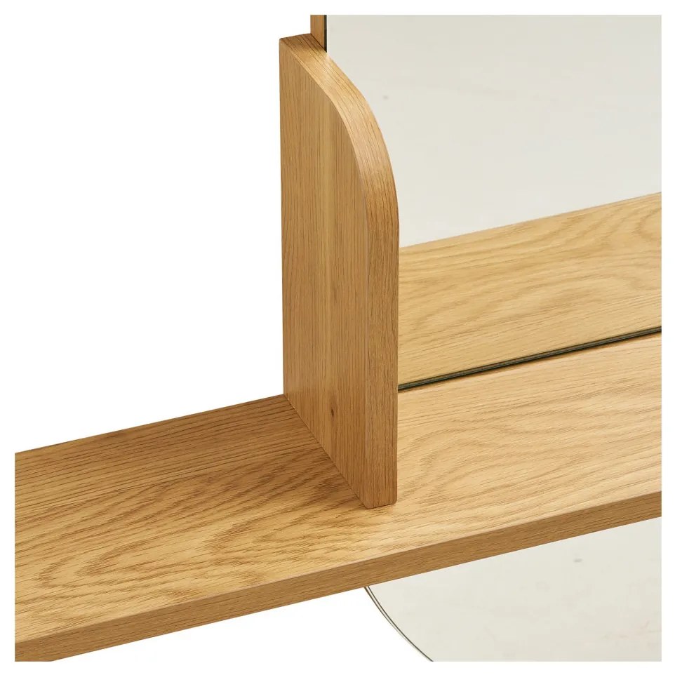 Barco tükör polccal tölgyfa hatású, 92x15x94,5 cm