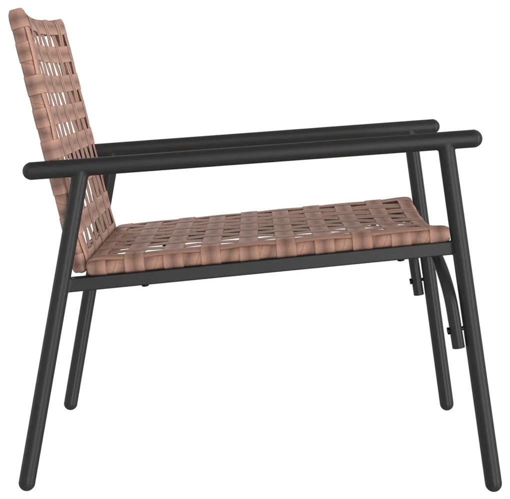 Kerti székek 2 db Fekete 79x56x73,5 cm Poly Rattan