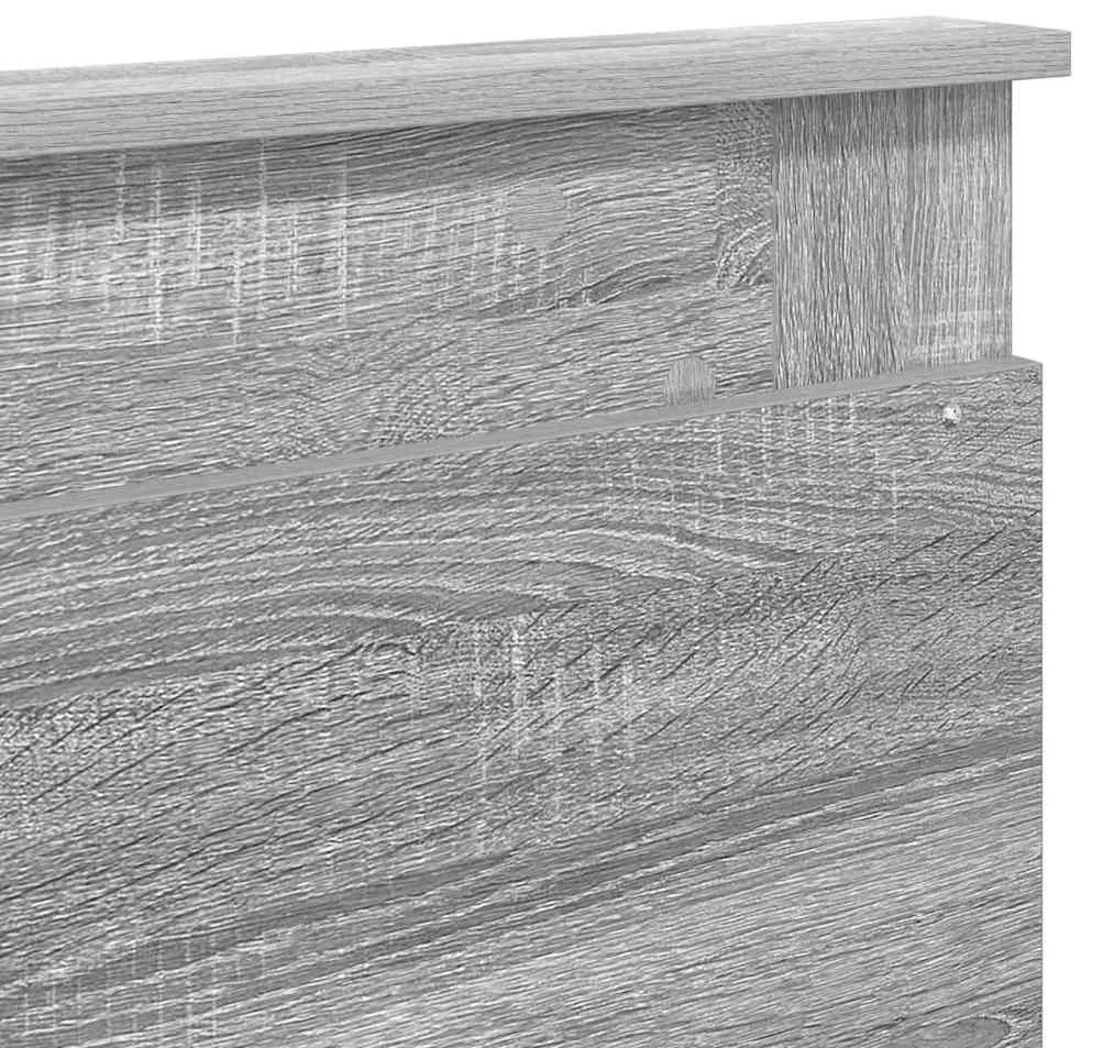 Fejtámla fejtámlával Szürke Sonoma 180 cm Faanyag