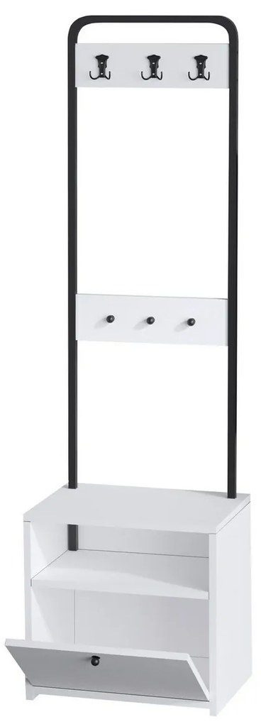 Quinn White and Black cipősszekrényes fogas