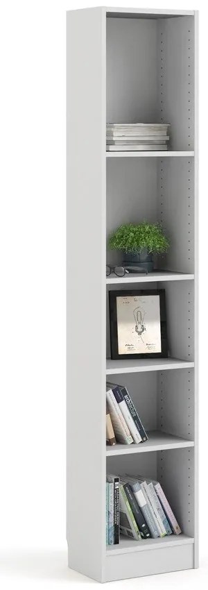 Basic fehér könyvespolc , 41 x 203 cm - Tvilum