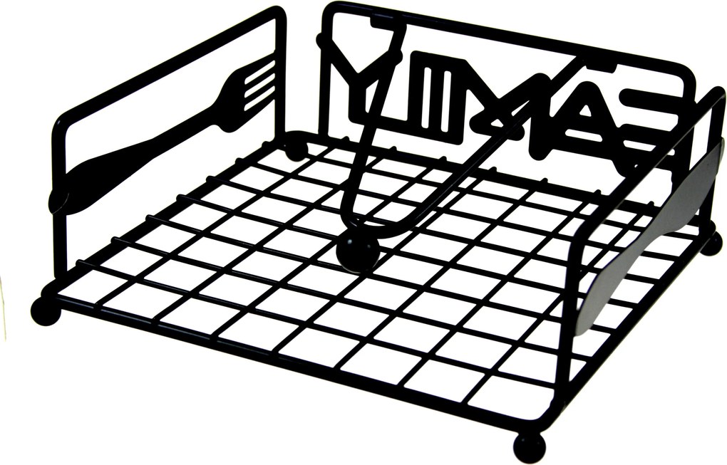 Szalvétatartó Nice Life Family fém fekete 1 db