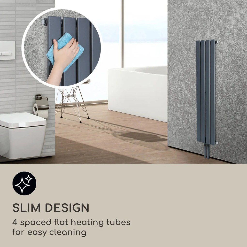 Blumfeldt Ontario, radiátor, 120 x 30, 380 W, falra szerelhető