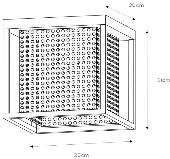 Lucide 21122/01/30 - Mennyezeti lámpa SANSA 1xE27/40W/230V
