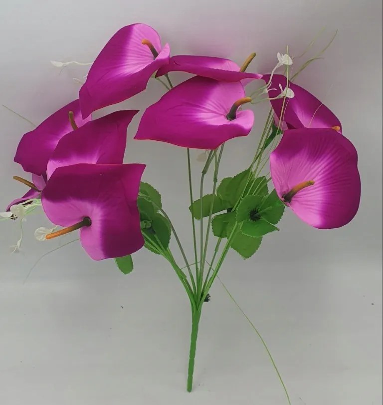 Virágcsokor kála 10 virág lila 40 cm