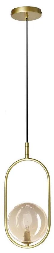 Csillár zsinóron CORDEL 1xG9/28W/230V réz/füstös bézs