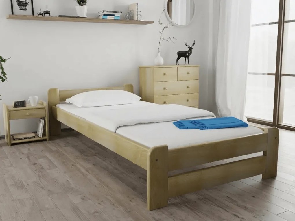 Emily ágy 80x200 cm, fenyőfa Ágyrács: Léces ágyrács, Matrac: Deluxe 10 cm matrac